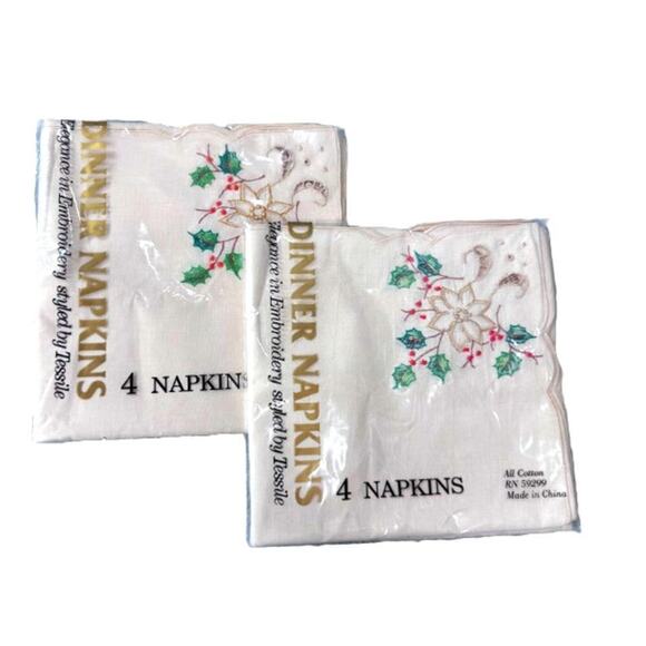 Tessile Embroidered Holiday Napkins - Picture 1 of 4